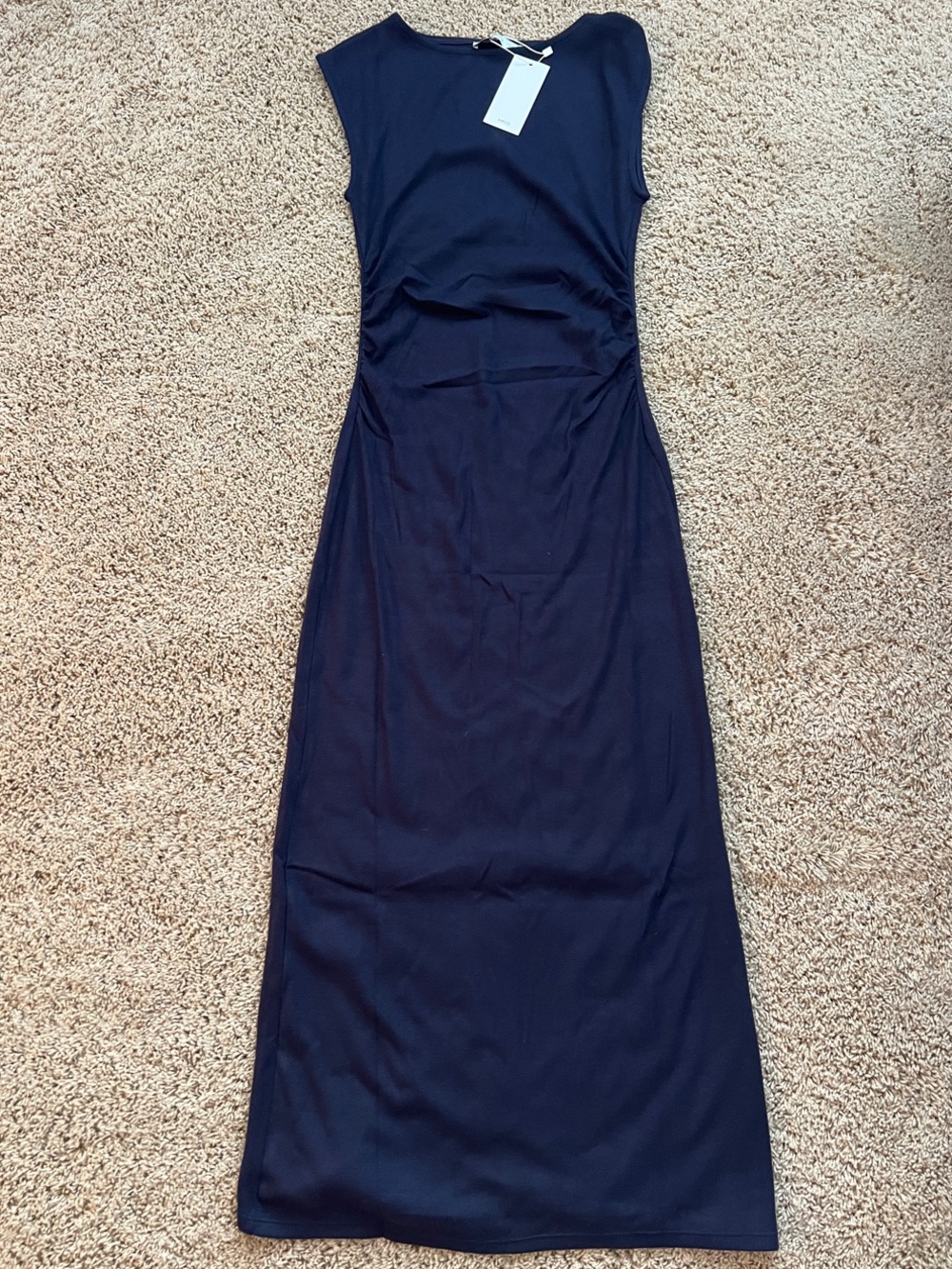 Mango Navy Sleeveless Maxi Dress